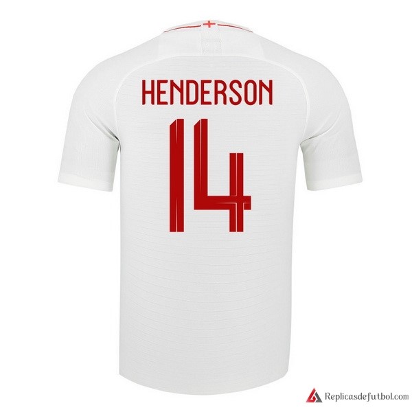 Camiseta Seleccion Inglaterra Primera equipación Henderson 2018 Blanco